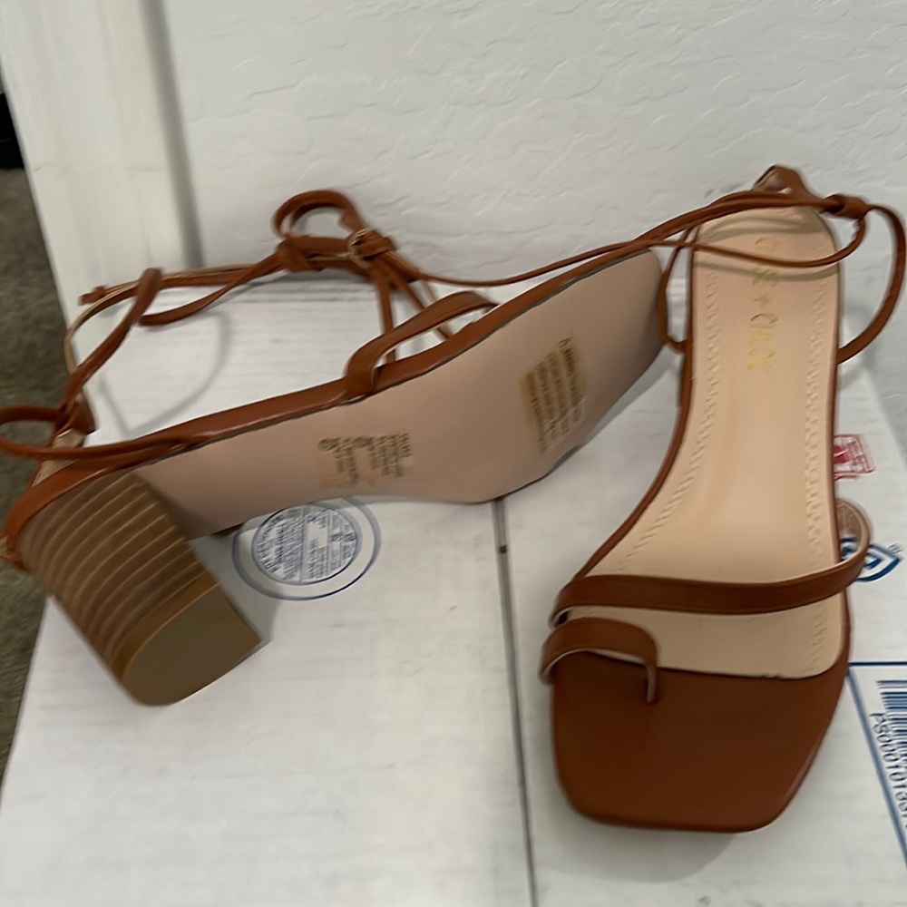 Strappy tan sandals